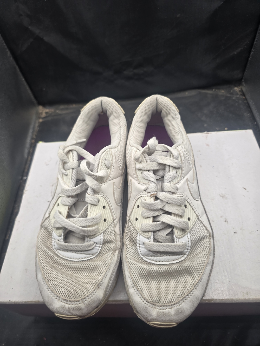 Nike Women's Off-White/Light Gray Lace-Up Sneakers